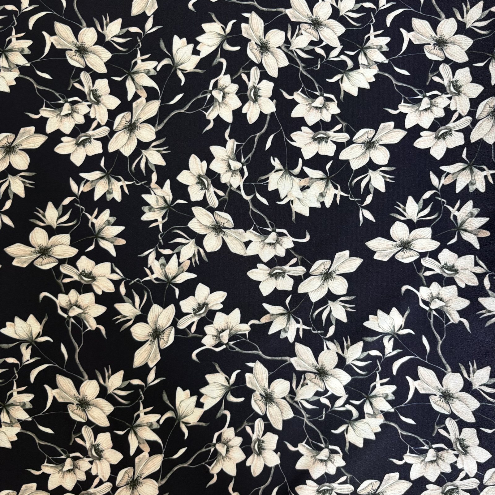 Dress Fabric — Navy Cream Floral (H16)